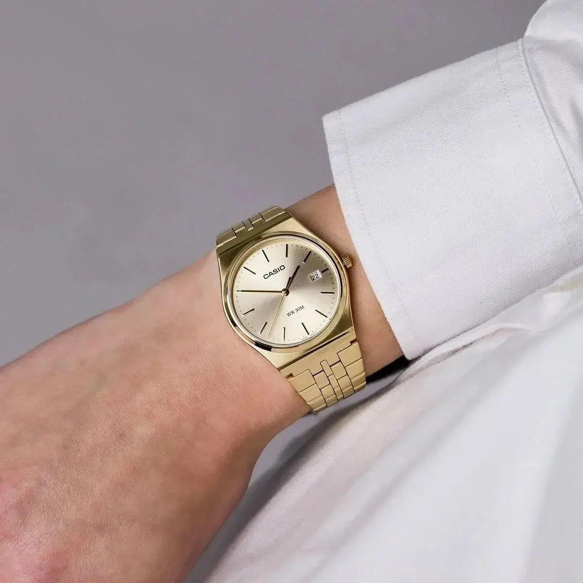 Reloj Casio MTP-B145G-9AVDF Hombre – Dorado Retro Acero 50M – Casio Perú Reloj Casio MTP-B145G-9AVDF Hombre – Dorado Retro Acero 50M - Imagen 2