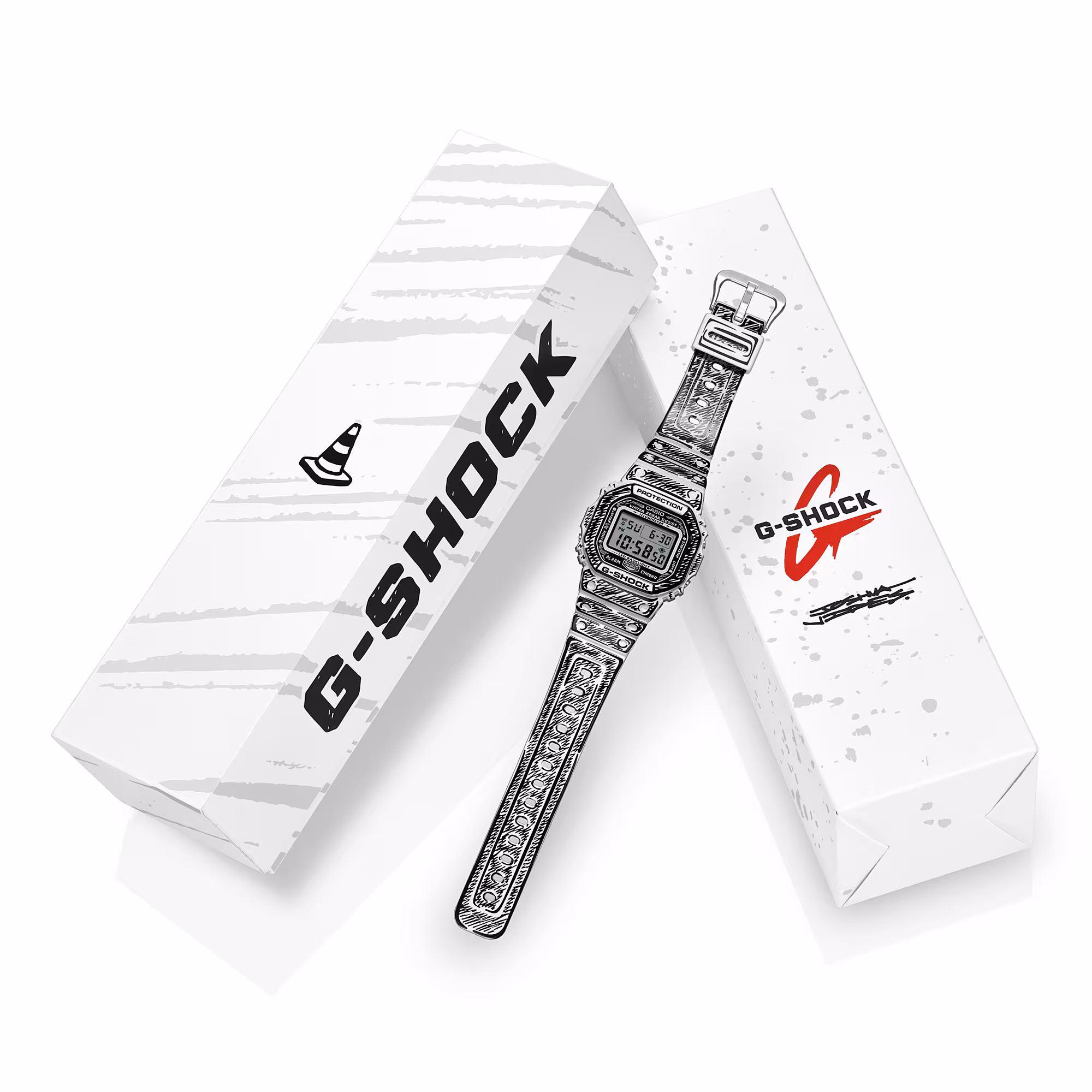 Reloj Casio G-Shock DW-5600JV-7DR Joshua Vides Hombre – Digital Blanco 200M – Casio Perú Reloj Casio G-Shock DW-5600JV-7DR Joshua Vides Hombre – Digital Blanco 200M - Imagen 5