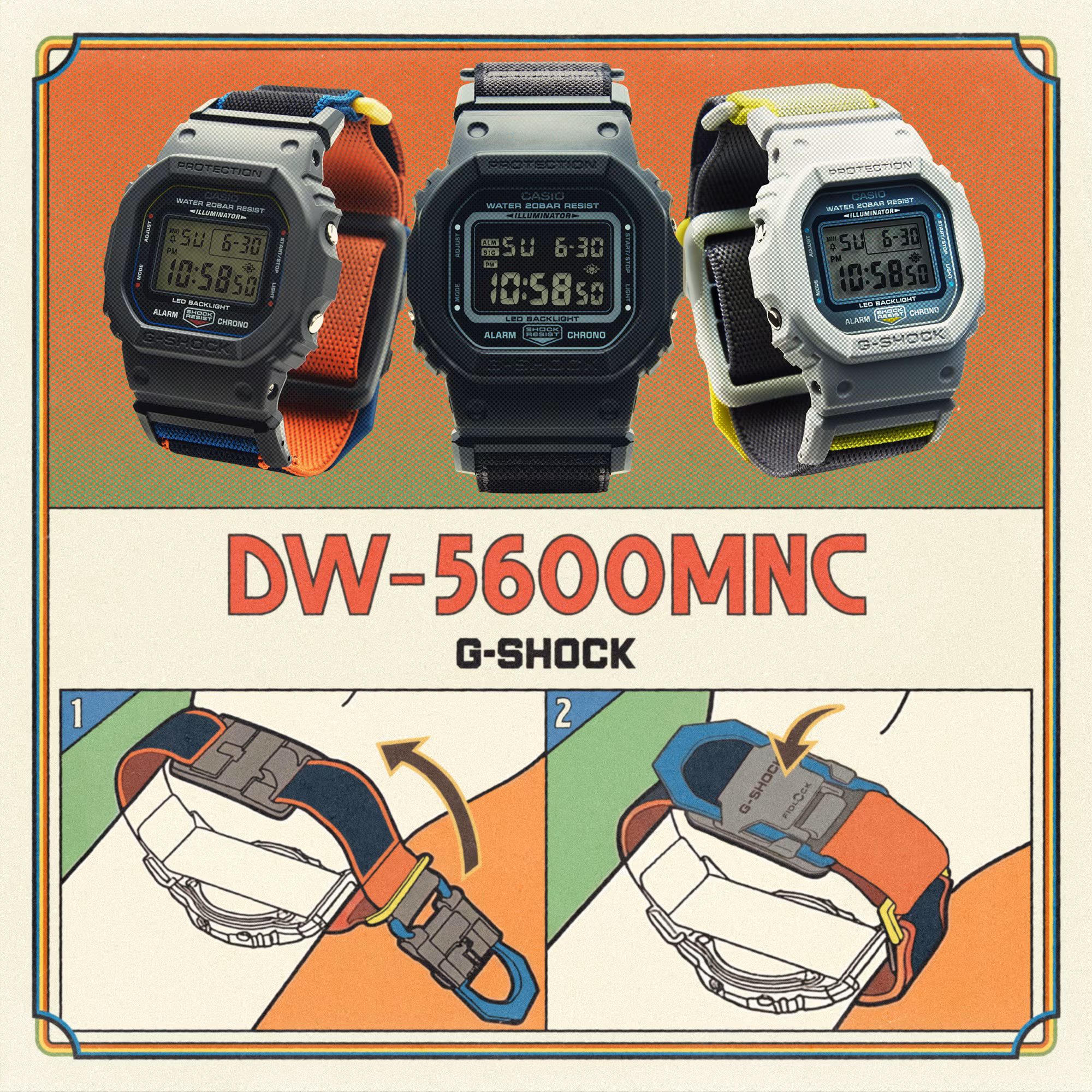 Reloj Casio G-Shock DW-5600MNC-7A8DR Hombre – Digital Gris Correa de Tela 200M – Casio Perú Reloj Casio G-Shock DW-5600MNC-7A8DR Hombre – Digital Gris Correa de Tela 200M - Imagen 9