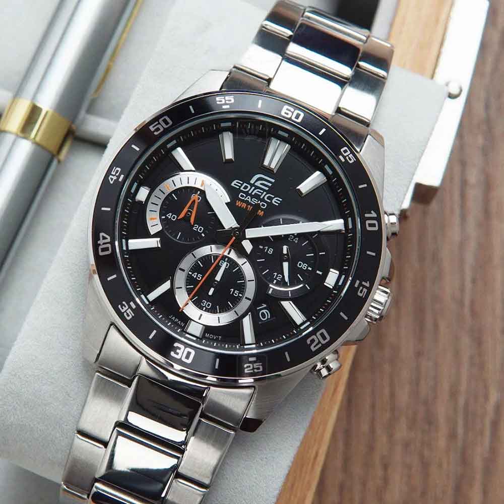 Reloj Casio Edifice EFV-570D-1AVUDF Hombre – Cronógrafo Negro Acero 100M – Casio Perú Reloj Casio Edifice EFV-570D-1AVUDF Hombre – Cronógrafo Negro Acero 100M - Imagen 2