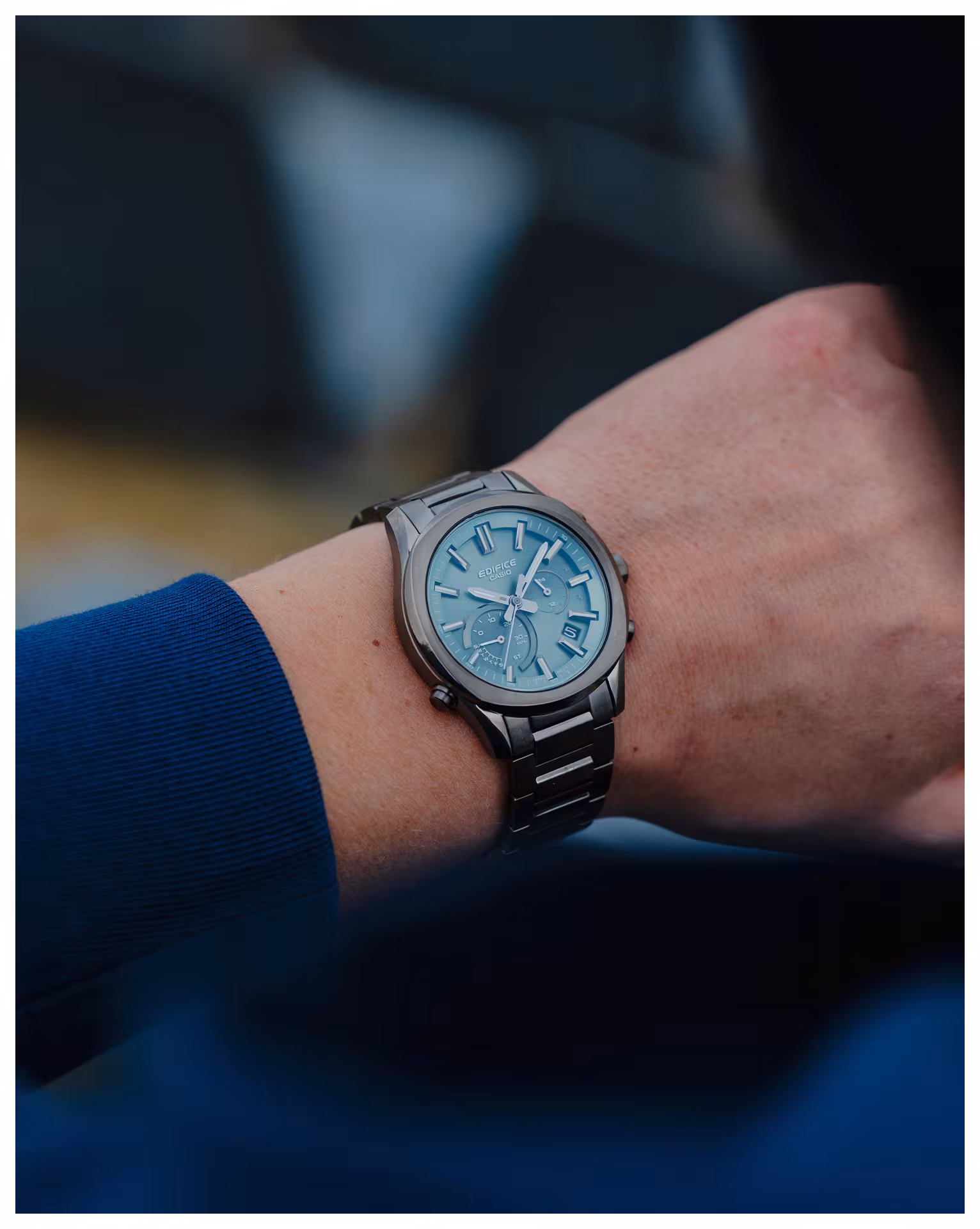 Reloj Casio Edifice EQB-1300DC-3A Hombre – Bluetooth Tough Solar Cronógrafo Verde – Casio Perú Reloj Casio Edifice EQB-1300DC-3A Hombre – Bluetooth Tough Solar Cronógrafo Verde - Imagen 4