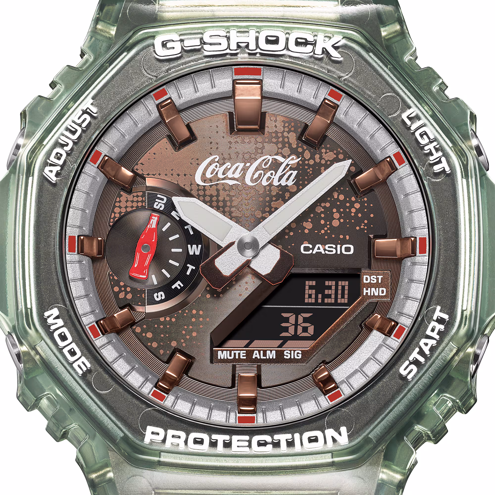 Reloj Casio G-Shock GA-2100CC-3A Coca-Cola Hombre – Verde Transparente 200M – Casio Perú Reloj Casio G-Shock GA-2100CC-3A Coca-Cola Hombre – Verde Transparente 200M - Imagen 3