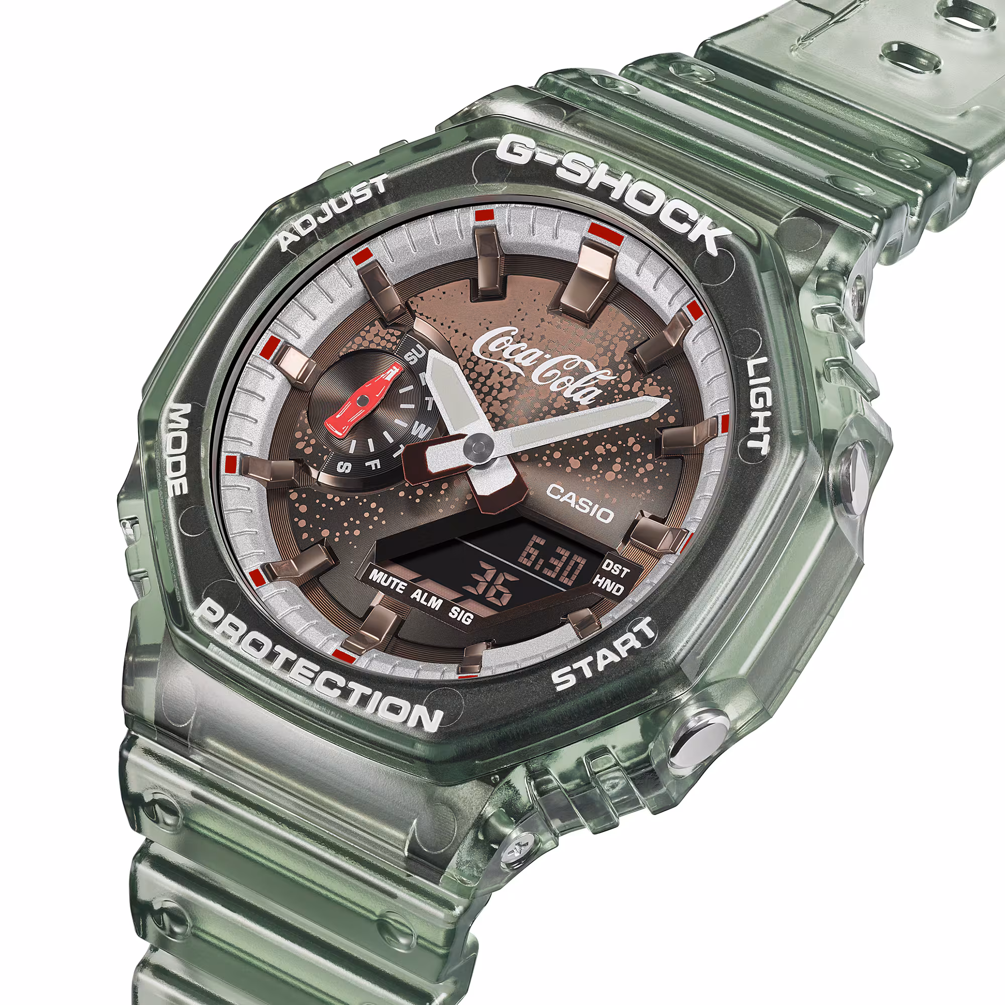 Reloj Casio G-Shock GA-2100CC-3A Coca-Cola Hombre – Verde Transparente 200M – Casio Perú Reloj Casio G-Shock GA-2100CC-3A Coca-Cola Hombre – Verde Transparente 200M - Imagen 5