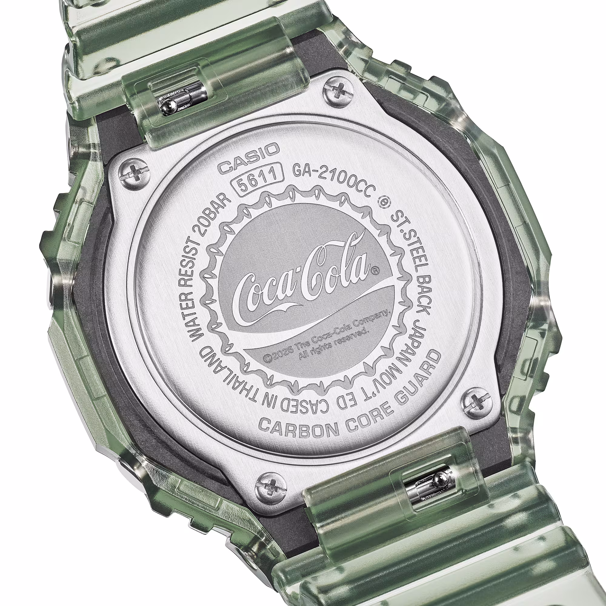 Reloj Casio G-Shock GA-2100CC-3A Coca-Cola Hombre – Verde Transparente 200M – Casio Perú Reloj Casio G-Shock GA-2100CC-3A Coca-Cola Hombre – Verde Transparente 200M - Imagen 6