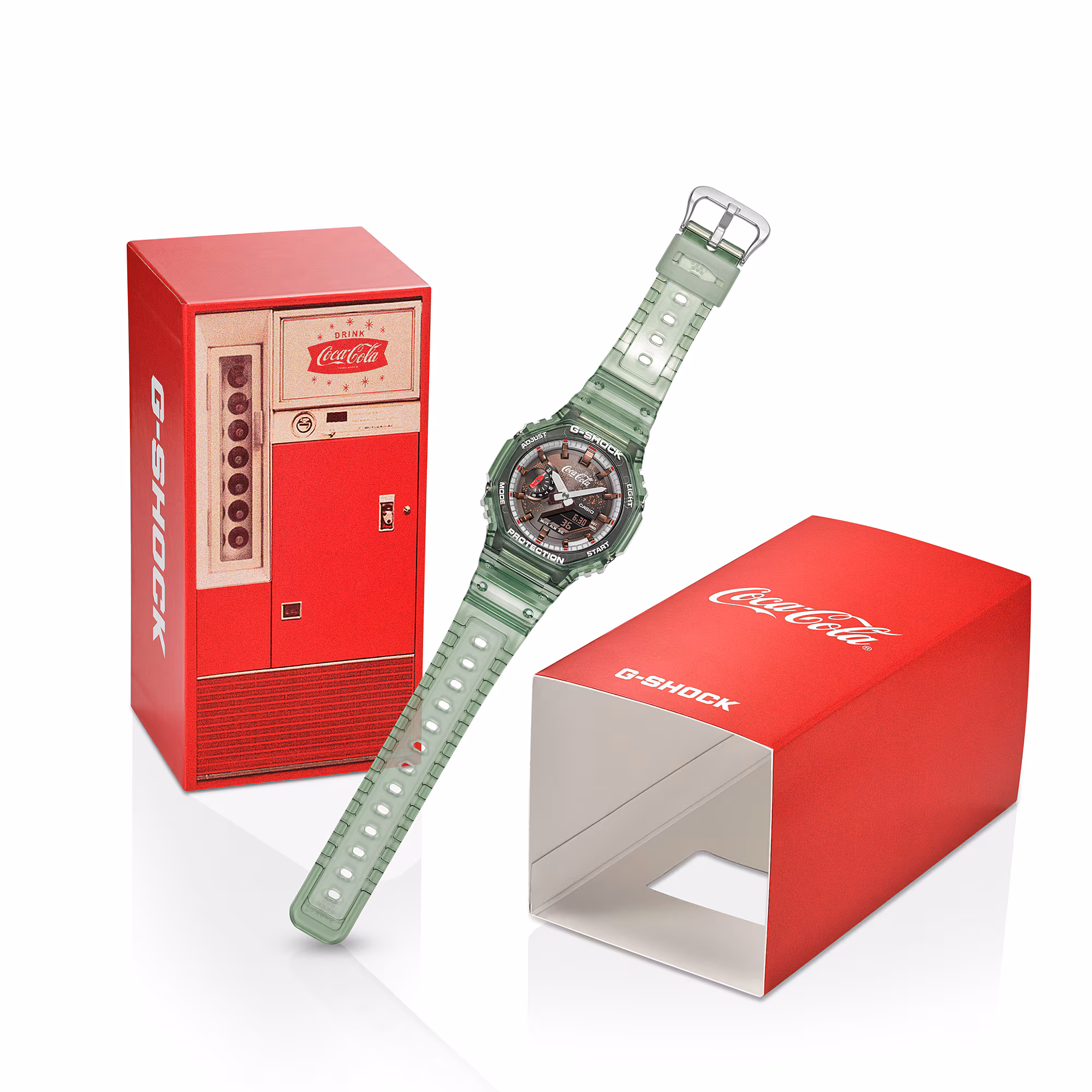 Reloj Casio G-Shock GA-2100CC-3A Coca-Cola Hombre – Verde Transparente 200M – Casio Perú Reloj Casio G-Shock GA-2100CC-3A Coca-Cola Hombre – Verde Transparente 200M - Imagen 10