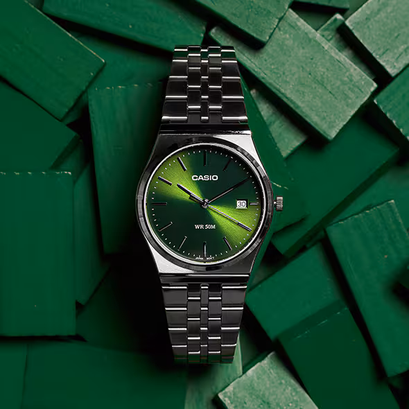 Reloj Casio MTP-B145D-3AVDF Hombre – Esfera Verde Acero 50M – Casio Perú Reloj Casio MTP-B145D-3AVDF Hombre – Esfera Verde Acero 50M - Imagen 2