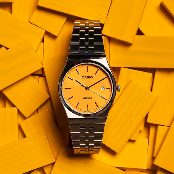 Reloj Casio MTP-B145D-9AVEF Hombre – Esfera Amarilla Dorada Acero 50M – Casio Perú Reloj Casio MTP-B145D-9AVEF Hombre – Esfera Amarilla Dorada Acero 50M - Imagen 2