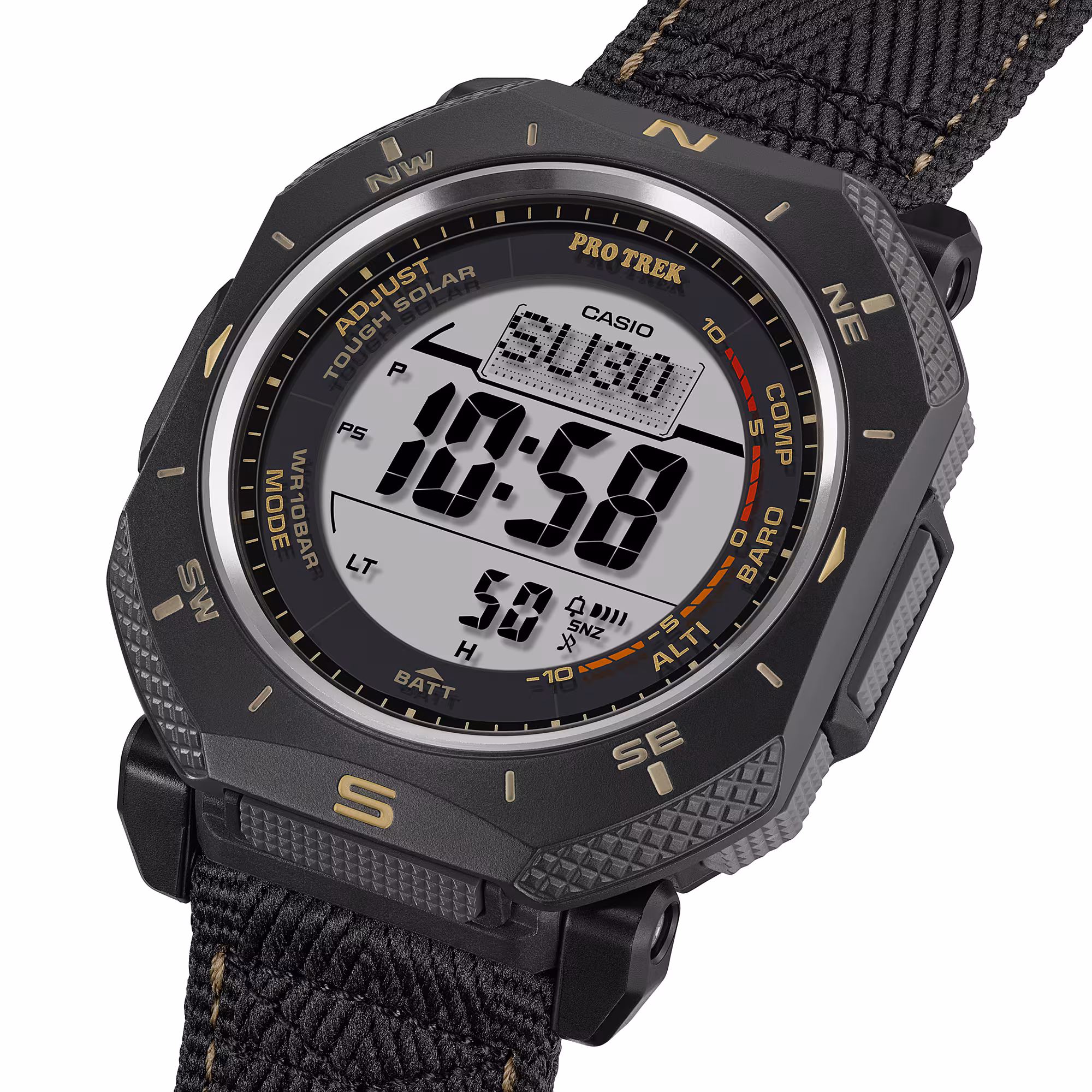 Reloj Casio Pro Trek PRG-69B-1DR Hombre – Digital Negro Correa de Tela Triple Sensor Tough Solar 100M – Casio Perú Reloj Casio Pro Trek PRG-69B-1DR Hombre – Digital Negro Correa de Tela Triple Sensor Tough Solar 100M - Imagen 12