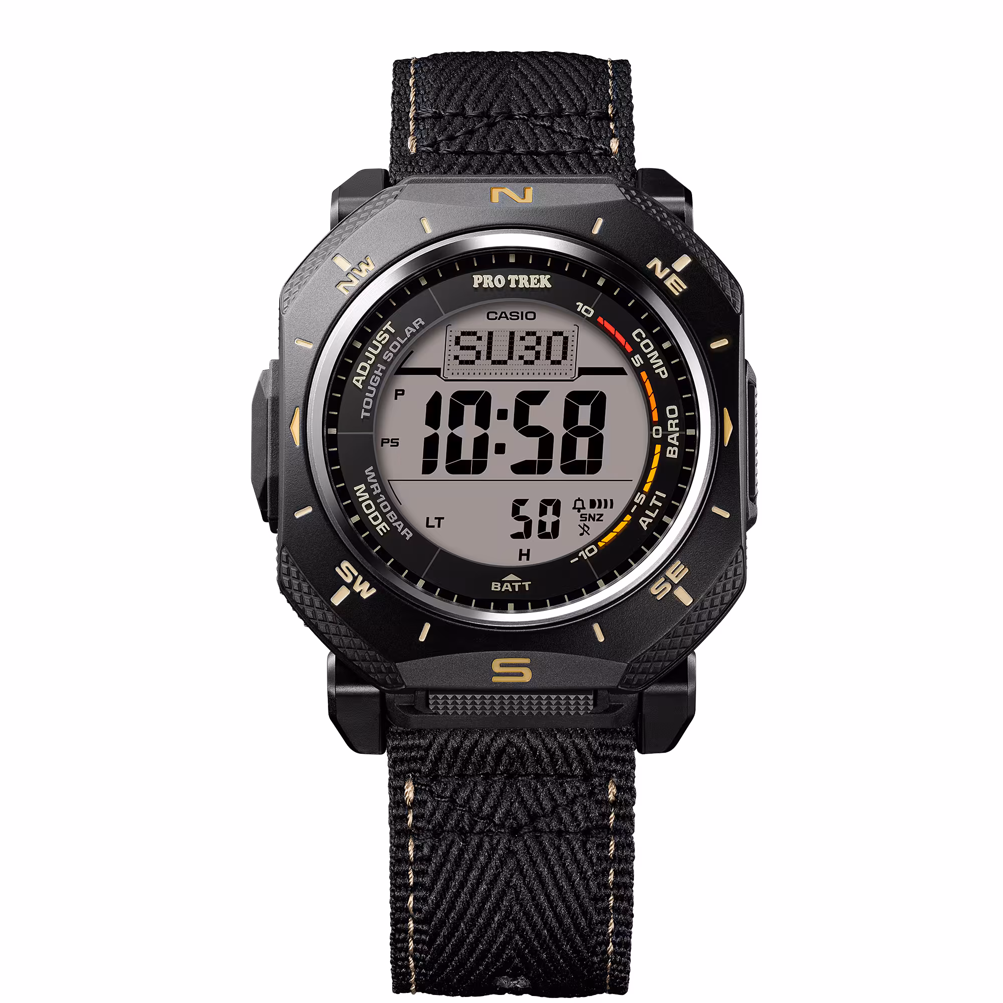 Reloj Casio Pro Trek PRG-69B-1DR Hombre – Digital Negro Correa de Tela Triple Sensor Tough Solar 100M – Casio Perú Reloj Casio Pro Trek PRG-69B-1DR Hombre – Digital Negro Correa de Tela Triple Sensor Tough Solar 100M - Imagen 9