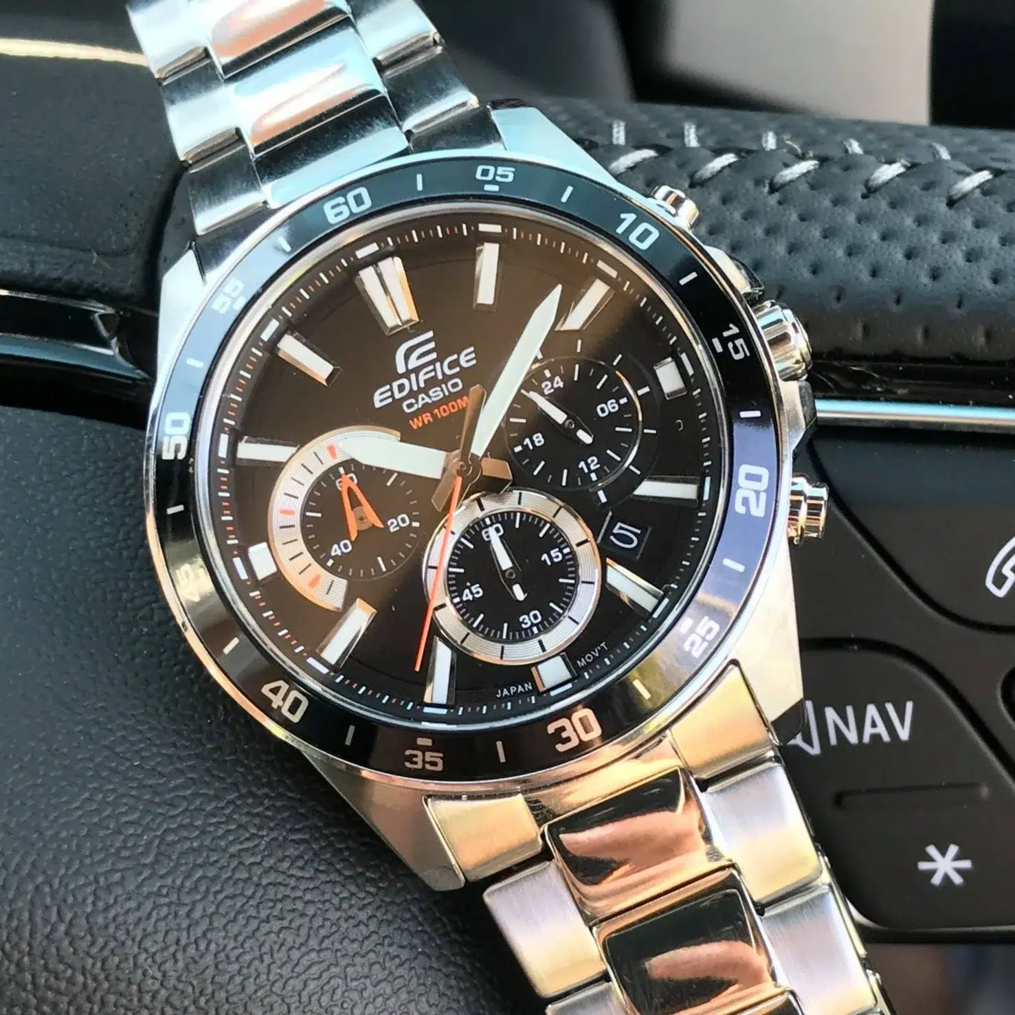 Reloj Casio Edifice EFV-570D-1AVUDF Hombre – Cronógrafo Negro Acero 100M – Casio Perú Reloj Casio Edifice EFV-570D-1AVUDF Hombre – Cronógrafo Negro Acero 100M - Imagen 3