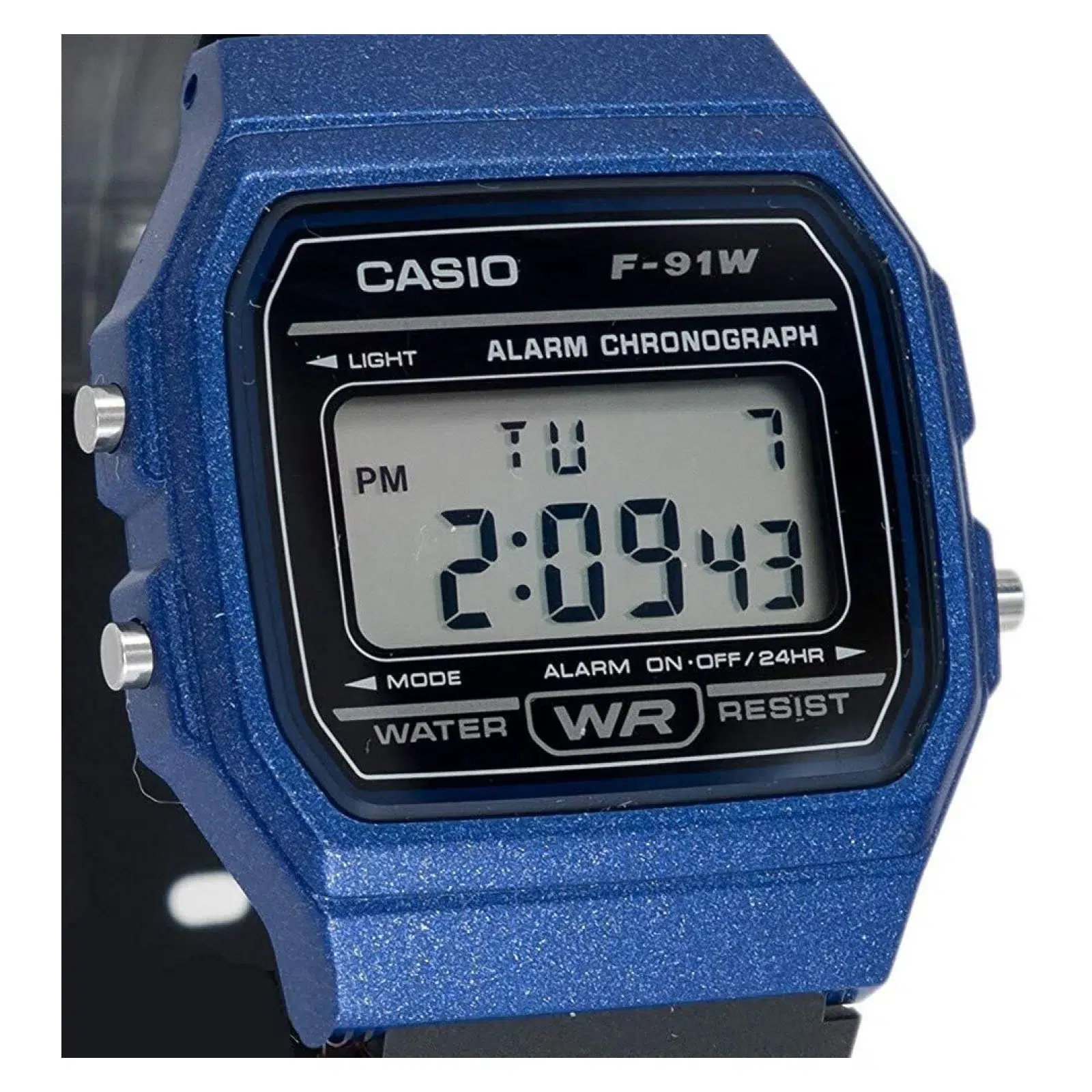 Reloj Casio F-91WM-2ADF Unisex – Digital Negro Azul Clásico – Casio Perú Reloj Casio F-91WM-2ADF Unisex – Digital Negro Azul Clásico - Imagen 2