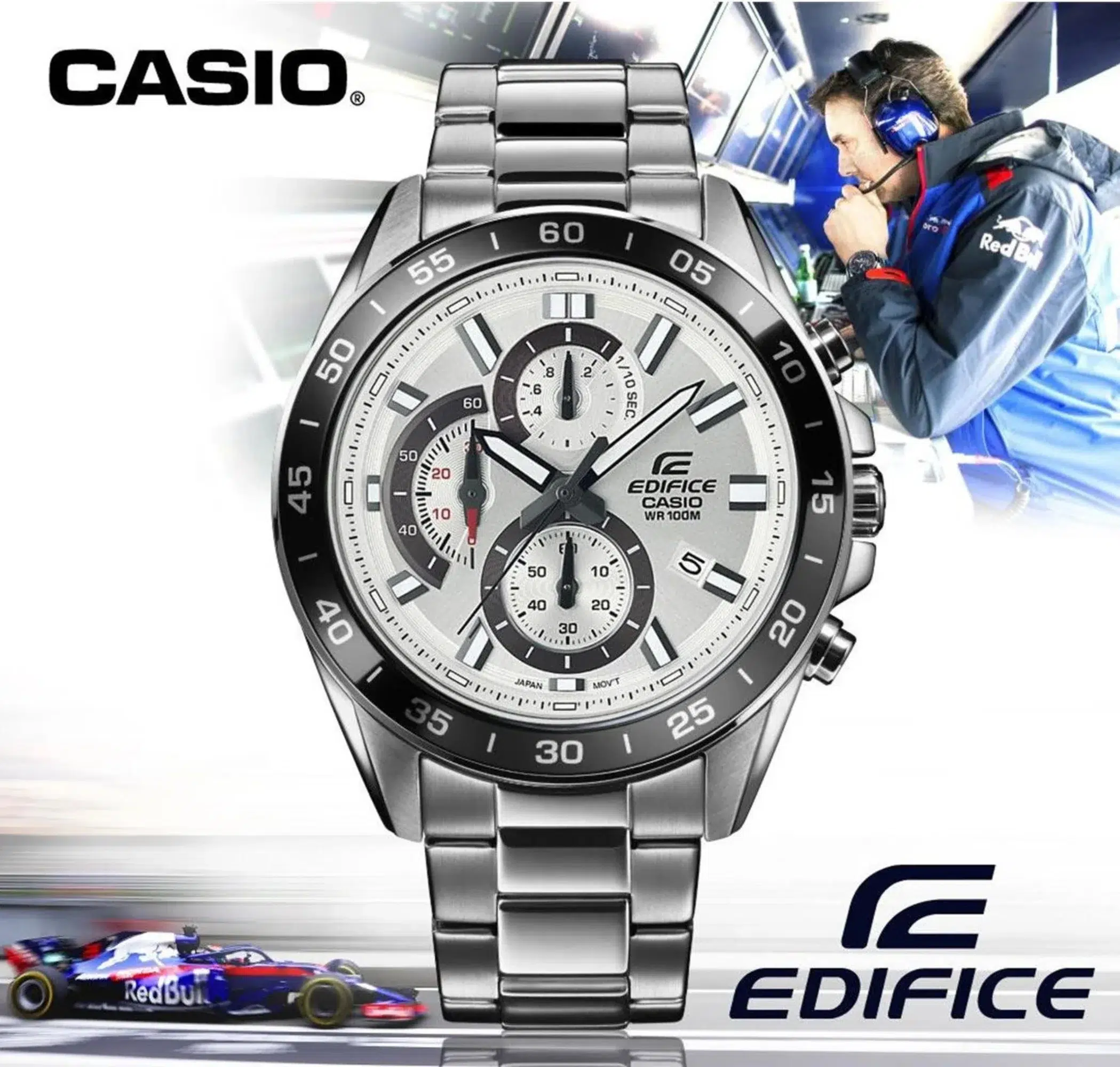 Reloj Casio Edifice EFV-550D-7AVUDF Hombre – Cronógrafo Acero 100M – Casio Perú Reloj Casio Edifice EFV-550D-7AVUDF Hombre – Cronógrafo Acero 100M - Imagen 4