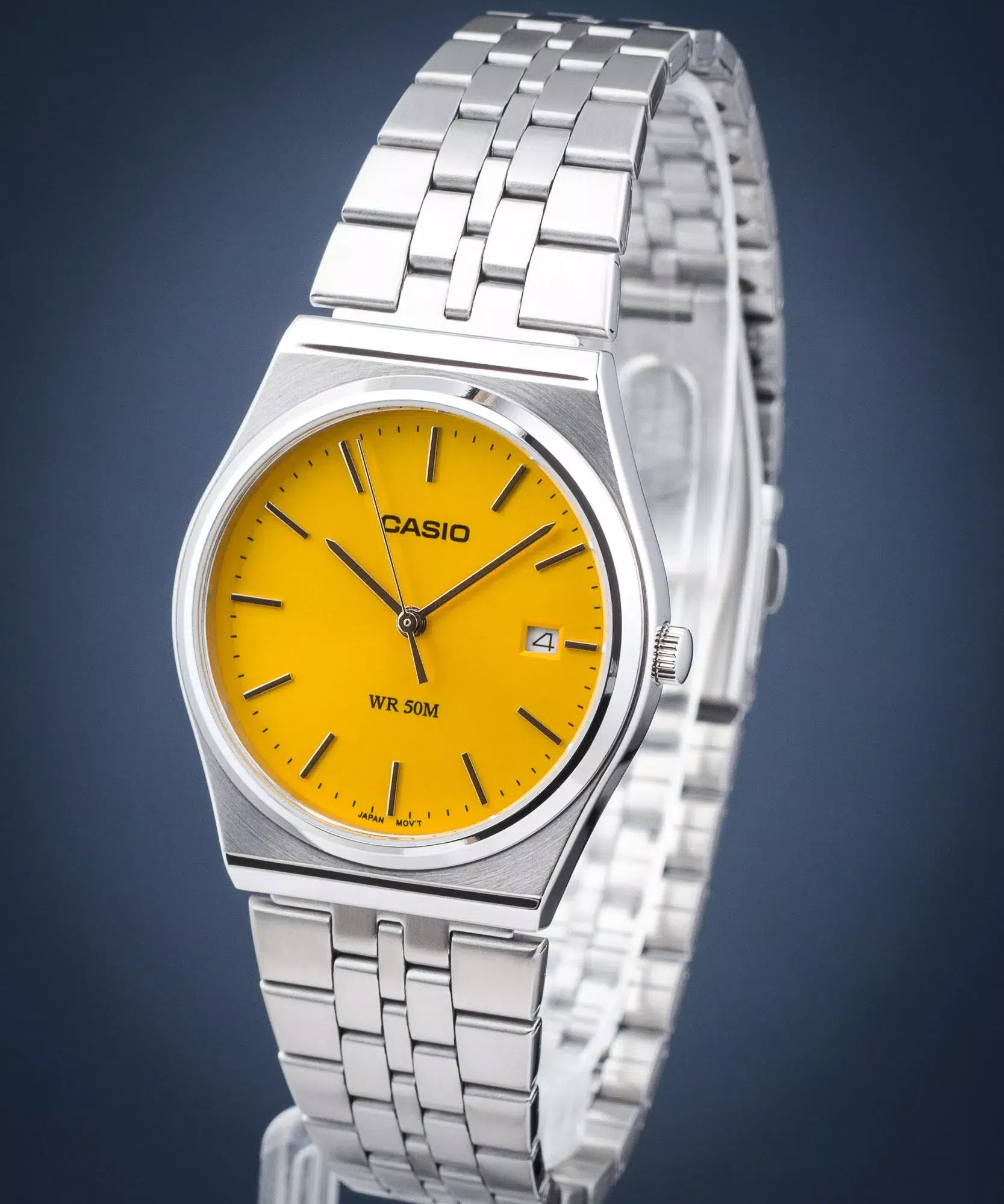 Reloj Casio MTP-B145D-9AVEF Hombre – Esfera Amarilla Dorada Acero 50M – Casio Perú Reloj Casio MTP-B145D-9AVEF Hombre – Esfera Amarilla Dorada Acero 50M - Imagen 3