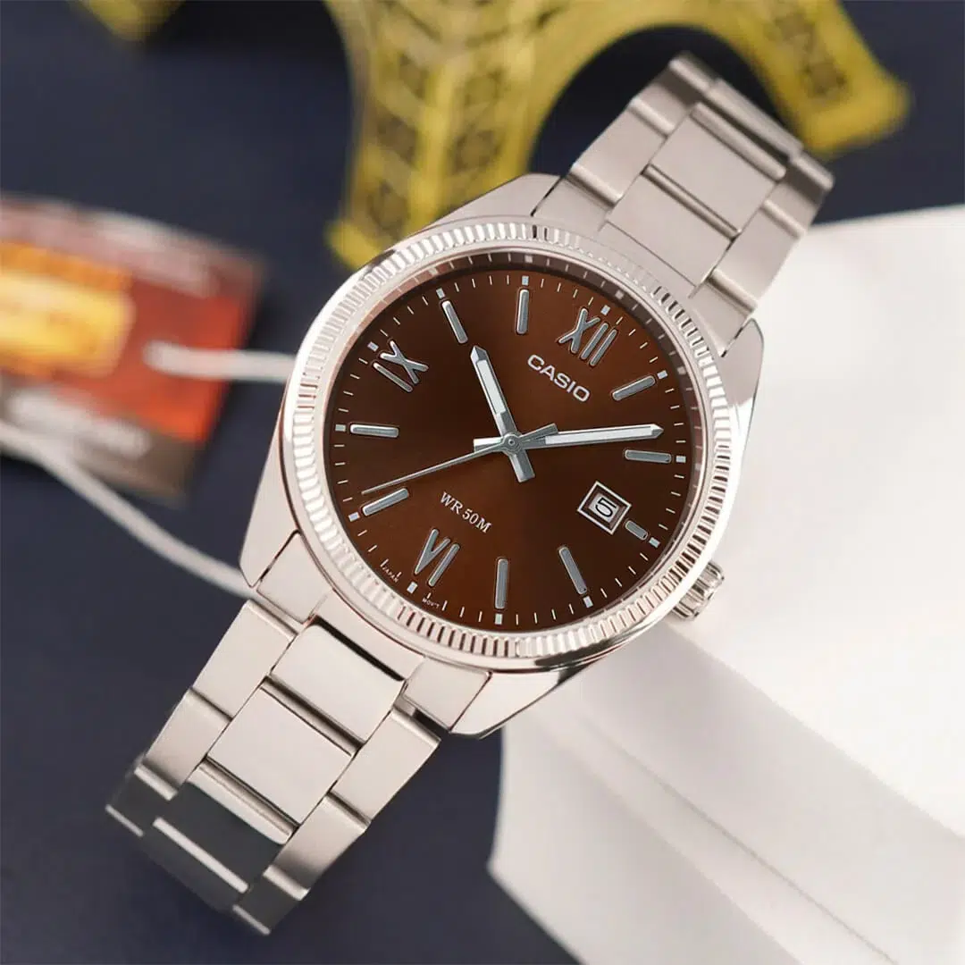 Reloj Casio LTP-1302DD-5A Mujer – Acero Esfera Marrón 50M – Casio Perú Reloj Casio LTP-1302DD-5A Mujer – Acero Esfera Marrón 50M - Imagen 3