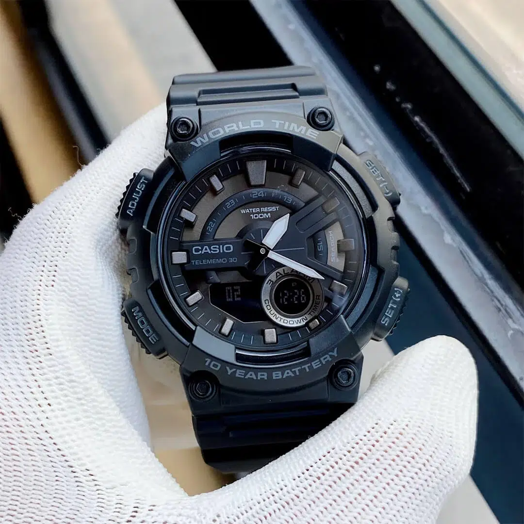 Reloj Casio AEQ-110W-1BVDF Hombre – Analógico Digital Negro Batería 10 Años 100M – Casio Perú Reloj Casio AEQ-110W-1BVDF Hombre – Analógico Digital Negro Batería 10 Años 100M - Imagen 2