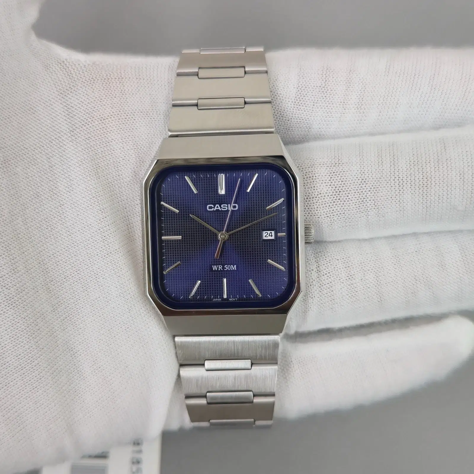 Reloj Casio MTP-B185D-2A1VDF Hombre – Esfera Azul Acero Plateado 50M – Casio Perú Reloj Casio MTP-B185D-2A1VDF Hombre – Esfera Azul Acero Plateado 50M - Imagen 2